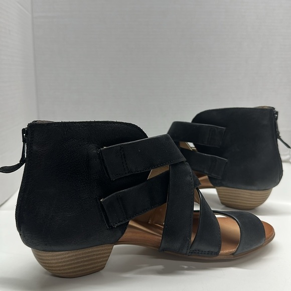 Miz Mooz Chasen Leather Heeled Sandals Shoes Strappy Open Toe Black Size 42 11 - Picture 4 of 9